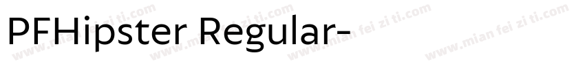 PFHipster Regular字体转换